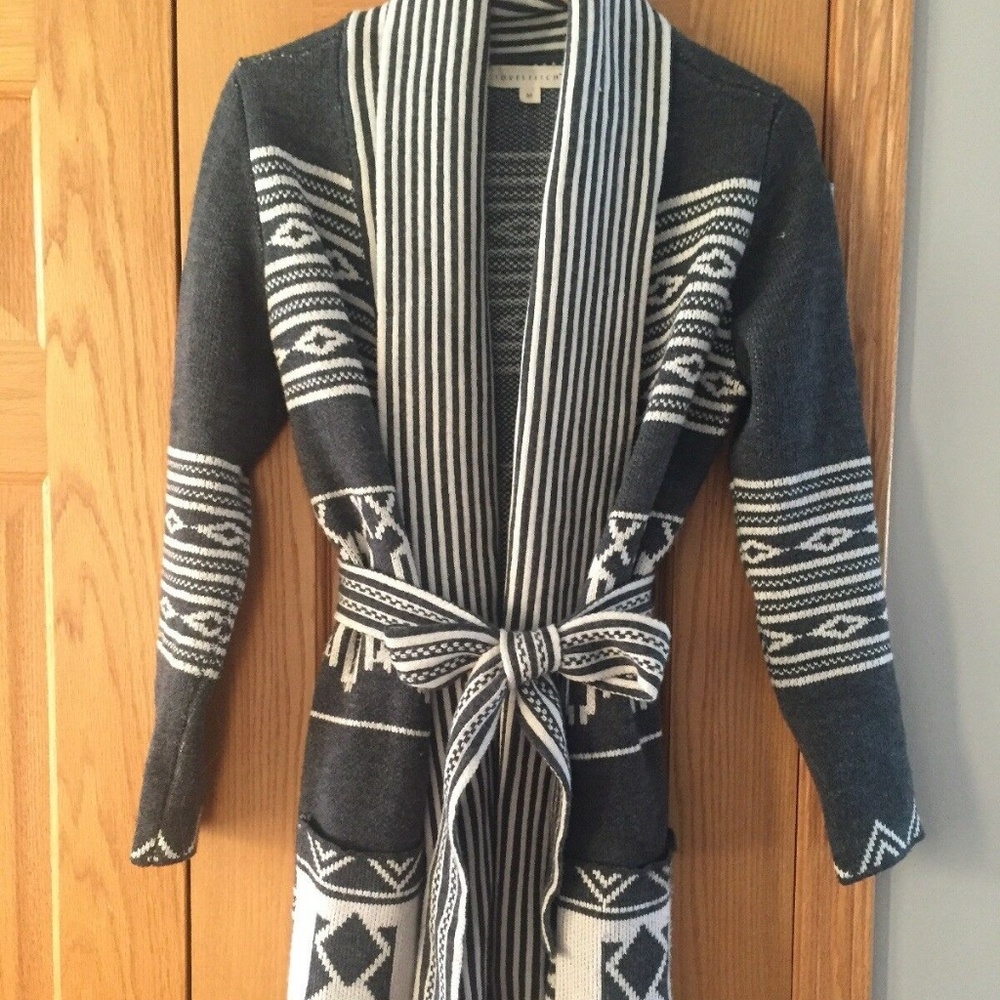 Lovestitch Paper Doll Aztec wrap cardigan sweater